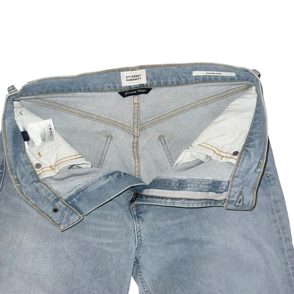 Women's Citizens of Humanity Jeans Size 29 Light Wash Distressed Daphne Crop - Picture 7 of 13